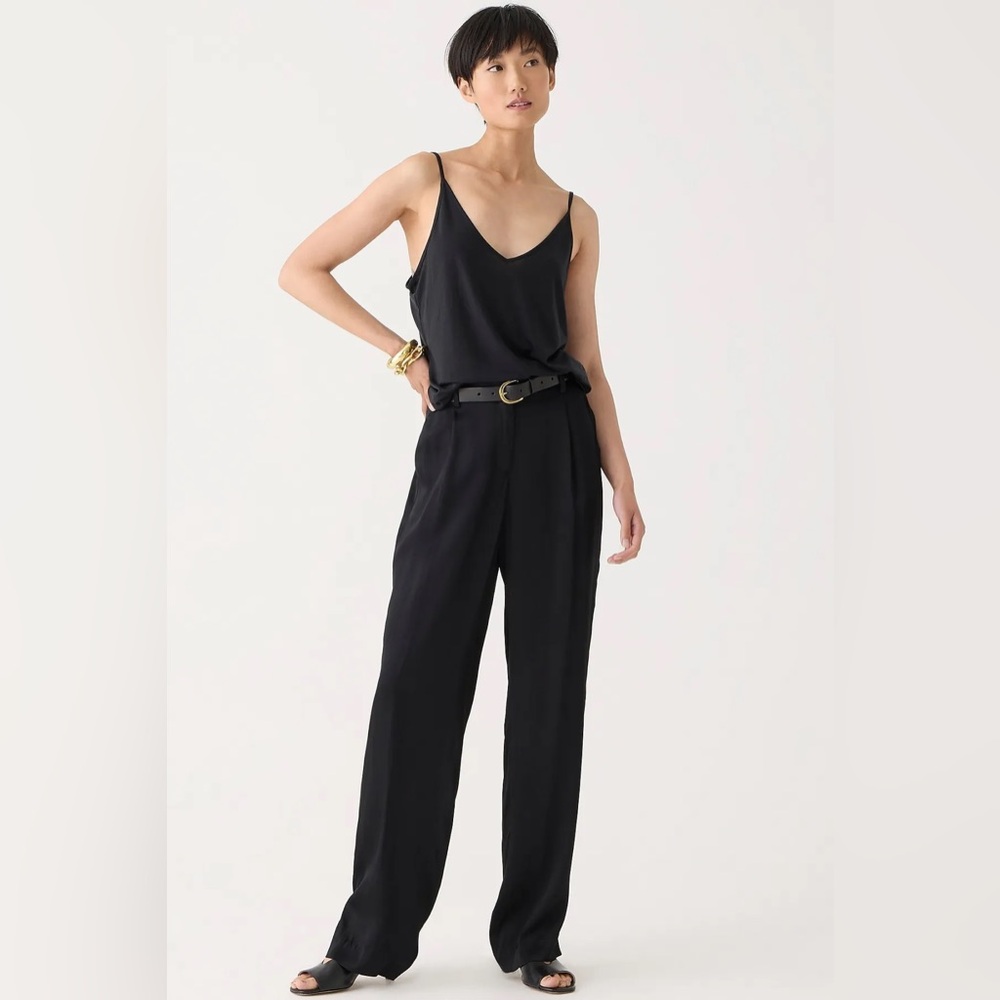 J.Crew straight-leg essential pant in luster crepe BT428